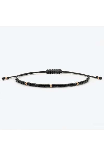 Velar Bracelets Brățară Miyuki cu mărgele din aur masiv de 14K de 2 mm - reglabilă
