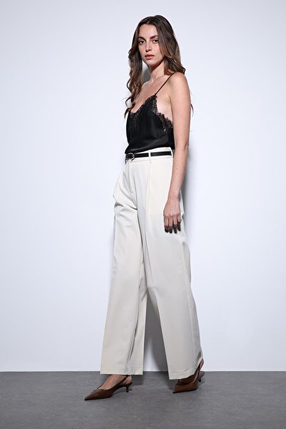 Antioch Ecru Wide Leg Women's Trousers