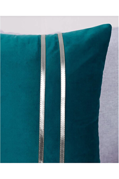 DeccoStil Throw Pillow Cover with Silver Detail (1 Piece)