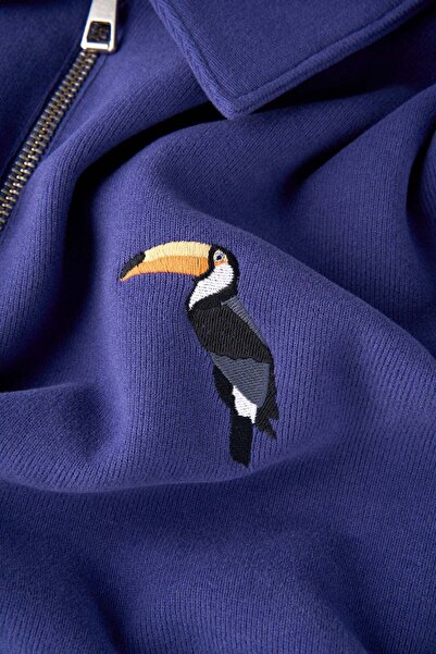 WWF Market Світшот Tukan SuperSoft з чвертью застібки-блискавки - Mor