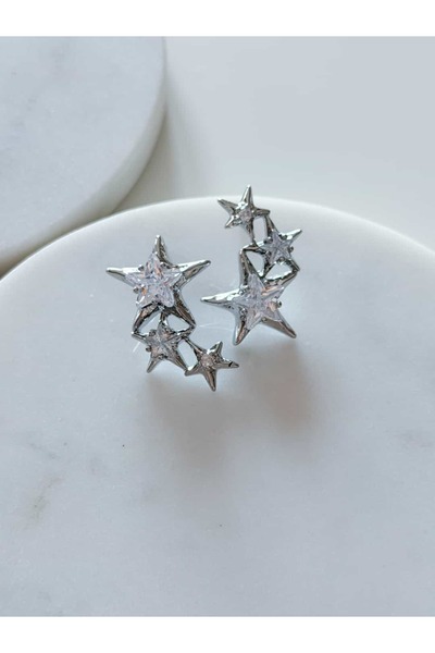 CHARMLUCKY STONE STAR EARRINGS