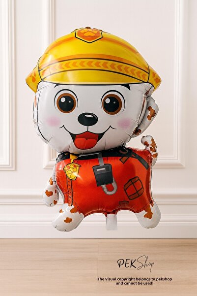 PEKSHOP Fire Department Dog Foil Balloon Paw Patrol Marshall Balloon