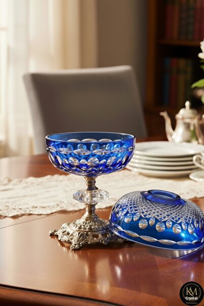 Kristal Market Handmade Cut Crystal Royal Pattern Decorative Presentation Hol...