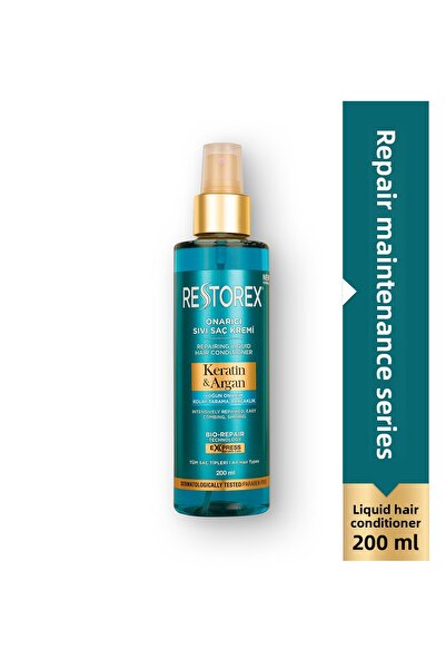 Restorex Keratin & Argan Repair Liquid Hair Care Cream 200 ml - Damaged and Damaged Hair