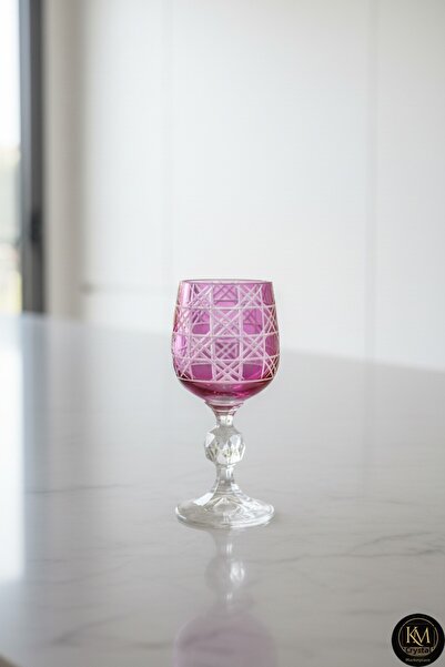 Kristal Market Handmade Crystal Bohemia Colorful Luxury Crystal Footed Goblet...