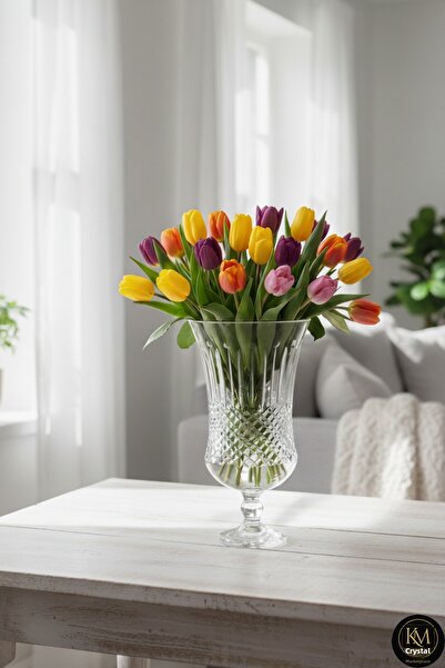 Kristal Market Διακοσμητικό βάζο με μοτίβο μεγάλου μεγέθους με χειροποίητο κρ...