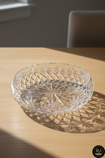 Kristal Market Χειροποίητο Διακοσμητικό Μπολ Παρουσίασης 28 εκ. με Κρυστάλλιν...