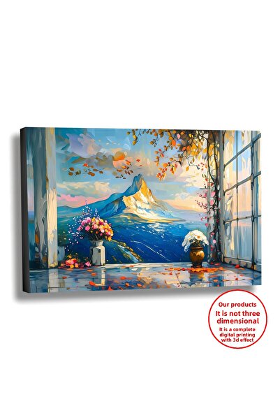 Harika bir ev ПЛАТНО-СТЕНА-ДНЕВНА КАЛИЦА МАСЛЕНА КАЛИЦА ЕФЕКТ ПЕЙЗАЖ СЛЪНЧЕВ ...