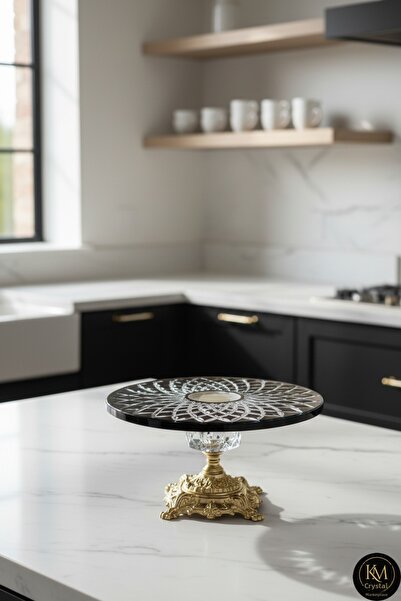 Kristal Market Χειροποίητο Διακοσμητικό Βάση Παρουσίασης με Κρυστάλλινο Χρυσό...