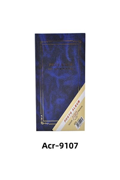 NRCN 13x18 سم 100 ألبوم صور من القماش الجلدي / -9107 أزرق