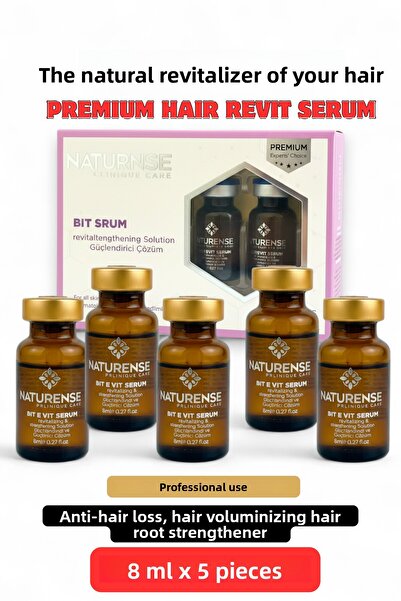 Naturense سيروم شعر فاخر بالبيوتين والكافيين والبروتين النباتي، سيروم منشط لل...