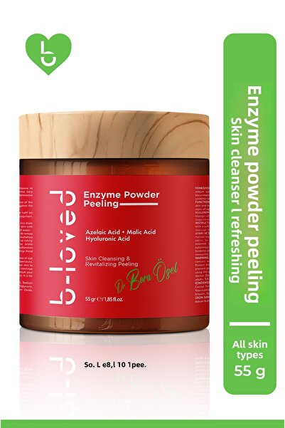 b-loved مقشر إنزيمي منعش للوجه يحتوي على أزيليك وحمض الهيالورونيك - مضاد للرؤ...