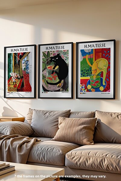 Basquiart Poster înrămat negru Matisse, set de picturi nr. 39