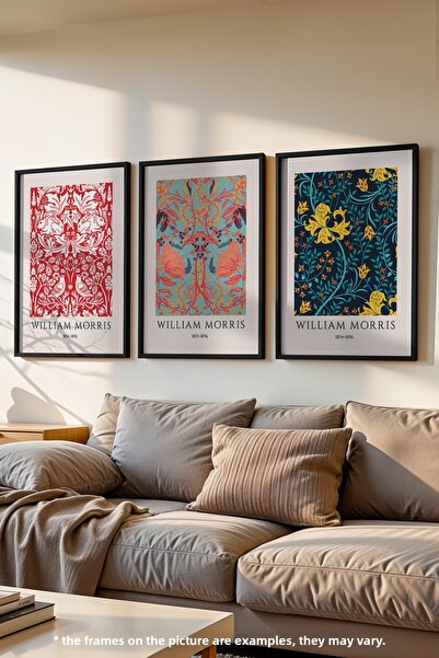 Basquiart cu imprimeu etnic Set de 3 postere cu ramă neagră, set de picturi n...