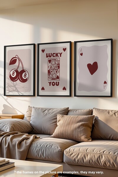 Basquiart Set de 3 postere cu ramă neagră, set de picturi nr:29