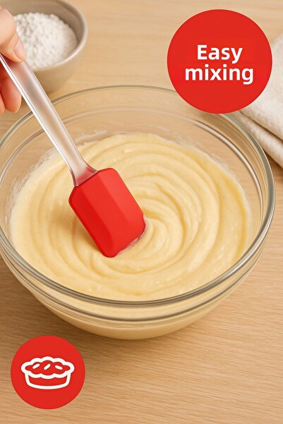 Open Home Concept 4-Piece Practical Silicone Kitchen Set – Mixing, Greasing, Serving and Cream Coating