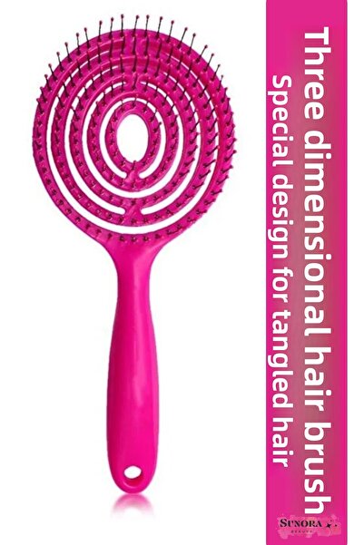 Sunora Beauty Τρισδιάστατη χτένα που ανοιχτείρευει τα μαλλιά και μασάζει το τ...
