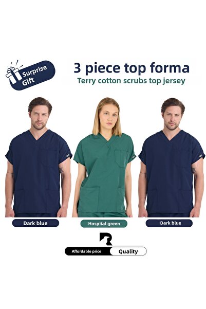 KARGA ÜNİFORMA Set de 3 uniforme superioare - Set de uniforme unisex pentru a...