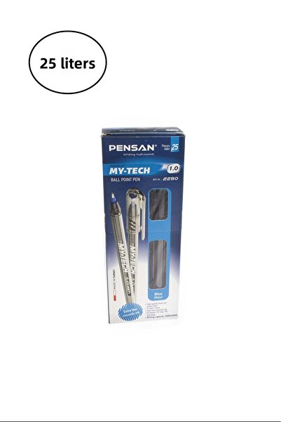 Pensan My-Tech Ballpoint Pen Blue 1.0 Mm 25 Pieces