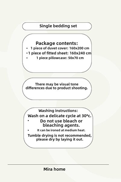 merland benvecocuk Flamingo Patterned Cotton Single Duvet Cover Set