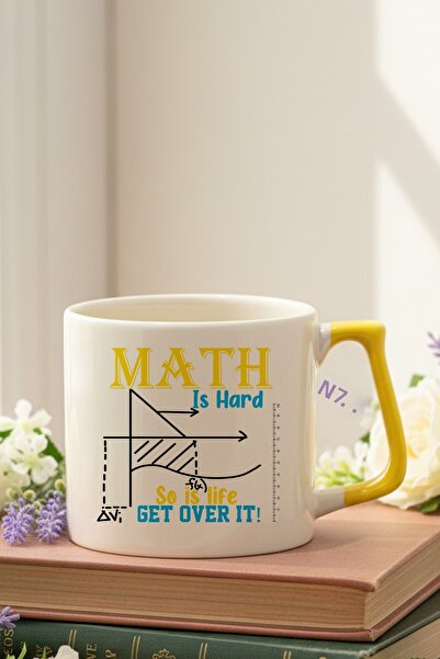 qoeuyl boutique Math Is Hard so Is Life Get over It Printed Lightweight Ceramic Mug Cup Special for Math Enthusiasts