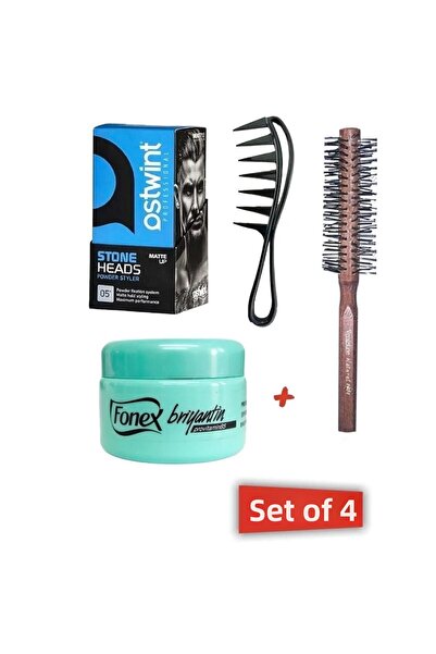 Generic Brand 2135 مشط الشمع المشكل + FNX بريانتين + مسحوق الشمع 20 جرام + فر...