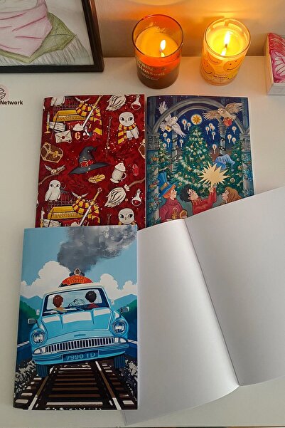 İnci Rüyası Hediyelik Harry Potter 4-Piece Stapled Notebook - Unlined, A5, Notepad, Notebook, 30 Pages