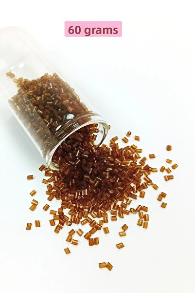 Royaleks Mărgele de sticlă tăiate 2mm - 60 grame - Maro deschis transparent -...