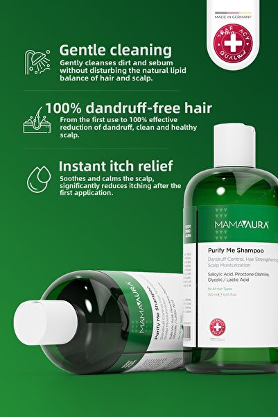 MAMAAURA Șampon anti-mătreață și anti-mâncărime - Șampon Purify Me 250 ml
