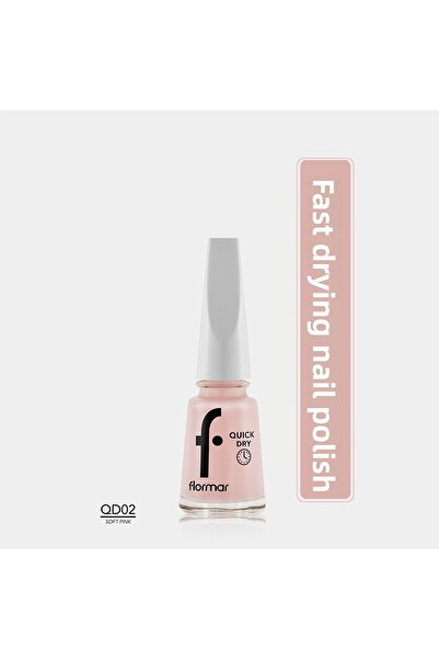 Flormar سريع الجفاف Qne-02 وردي ناعم جديد