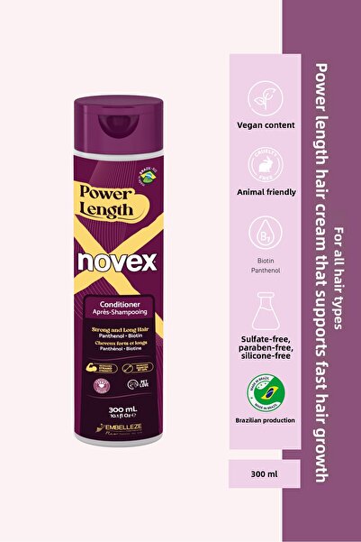 NOVEX طول الطاقة - بلسم البيوتين لدعم نمو الشعر السريع 300 مل