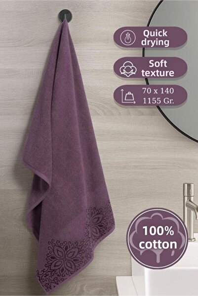 Karna Home منشفة قطنية مفردة جاكار كلوفر - 70 × 140