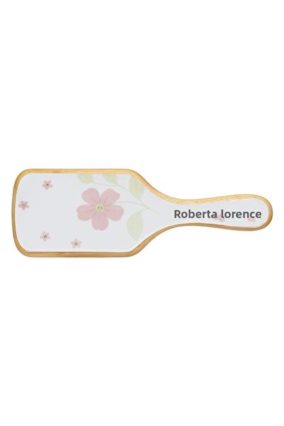 Roberta Lorenz مشط شعر نسائي مصنوع يدويًا من الخيزران عالي الجودة مصنوع من مادة عظمية 25 سم