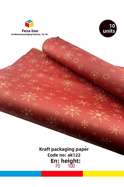 Feza Kutu Package Paper Kraft Paper Wrapping Paper Gift Paper New Year's Dowry Packaging Paper 70x100 (10 PCS)