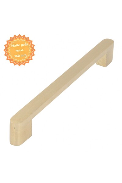 KOÇSAN Mâner Asel Mat Gold 160 mm Mâner de lux pentru mobilier de bucătărie în stil rustic Mâner pentru sertar dulap