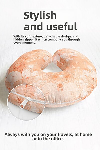 Evimde Bambaşka Pernă pentru gât cu model de marmură abstractă - Pernă moale ...