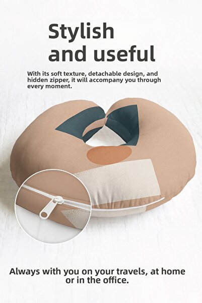 Evimde Bambaşka Pernă ergonomică pentru gât cu model geometric abstract - Per...