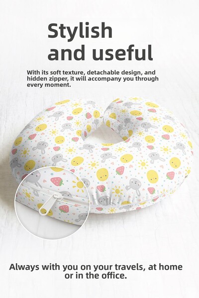 Evimde Bambaşka Pernă de călătorie moale din bumbac cu model de iepure drăguț...