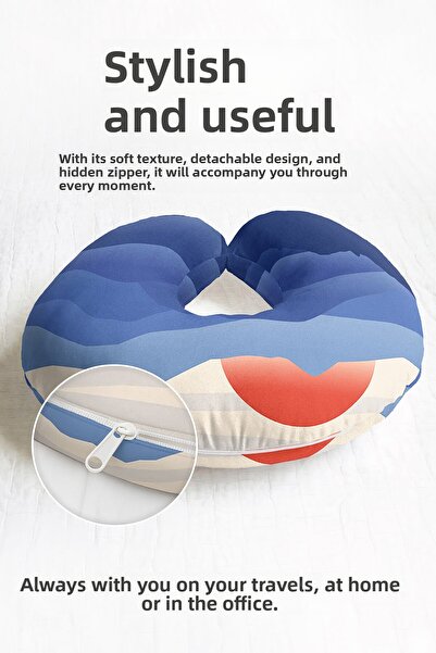 Evimde Bambaşka Pernă ergonomică pentru gât cu vedere la apus de soare - Pern...