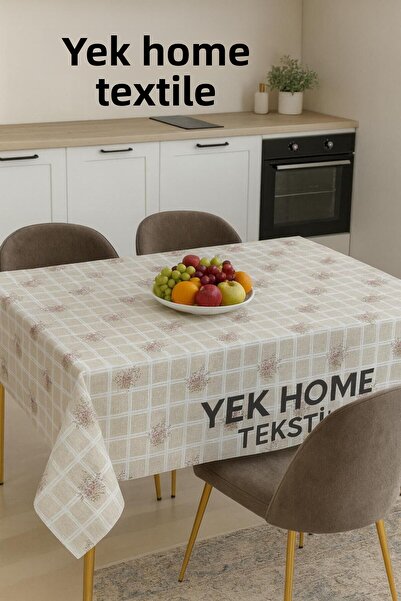 YEK HOME TEKSTİL مفرش طاولة قابل للمسح من ألياف PVC