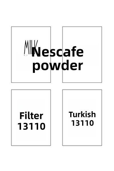 MODA OZY 4 bucăți autocolante pentru cafea turcească/filtrată/Neskafe/Süttozu, serie de autocolante rezistente la apă