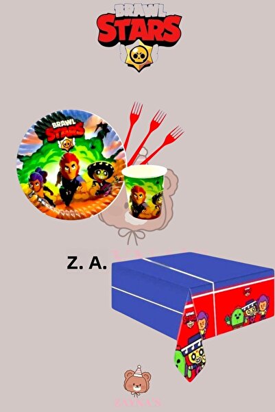 Evabrite مجموعة حفلات أعياد الميلاد لـ 24 شخصًا من Brawl Stars - مصممة من Bra...