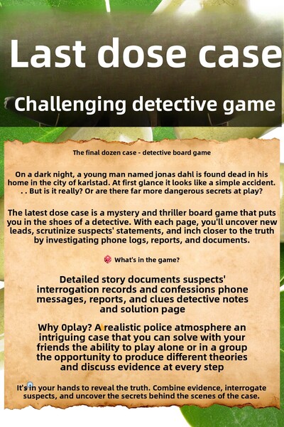GameBulance Last Dose Case - Case Solving Game - Difficult Level Detective Game Find the Suspect, Murder Solving Game
