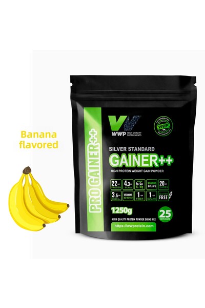 WWP برو جينر++ – المعيار الفضي – 1250 جرام – بنكهة الموز.