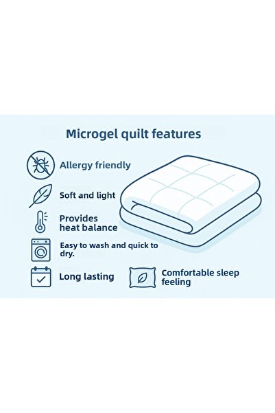 Hayo’u PUFF Pătură specială dublă cu microgel gros de 4 kg, din material din bumbac, de dimensiuni 220x200