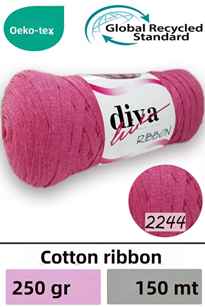 Diva İplik Diva Ribbon 2244 Roz închis