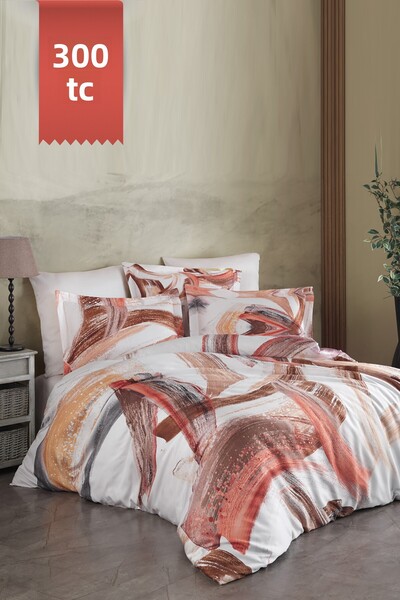 VAROL Royal Satin Single 300Tc Duvet Cover Set - Li̇sa