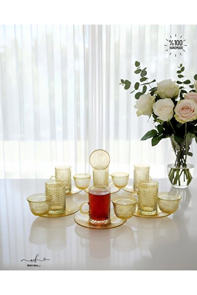 AKDEN STORE طقم شاي عربي / وعاء حلويات تركي مزخرف بتصميم مميز