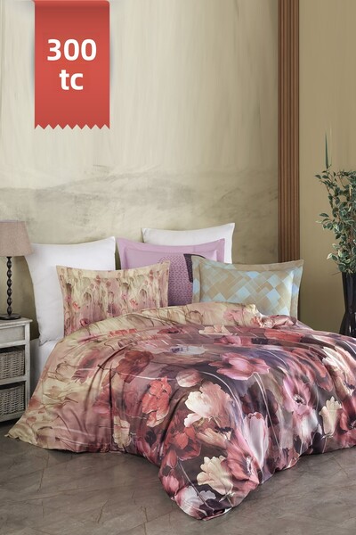 VAROL Royal Satin Single 300Tc Duvet Cover Set - Mi̇rable