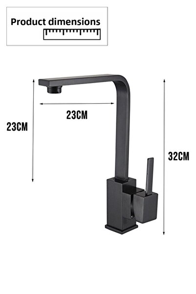 KUSTAR Matte Black Mix Square Kitchen Sink Faucet on Off Kitchen Decorative Faucet